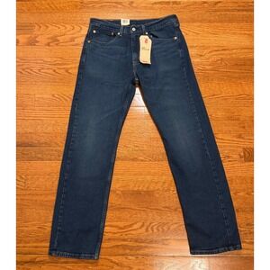 New Levis 505 Regular Fit Stretch Jeans Mens 31x30 Dark Wash Indigo Straight